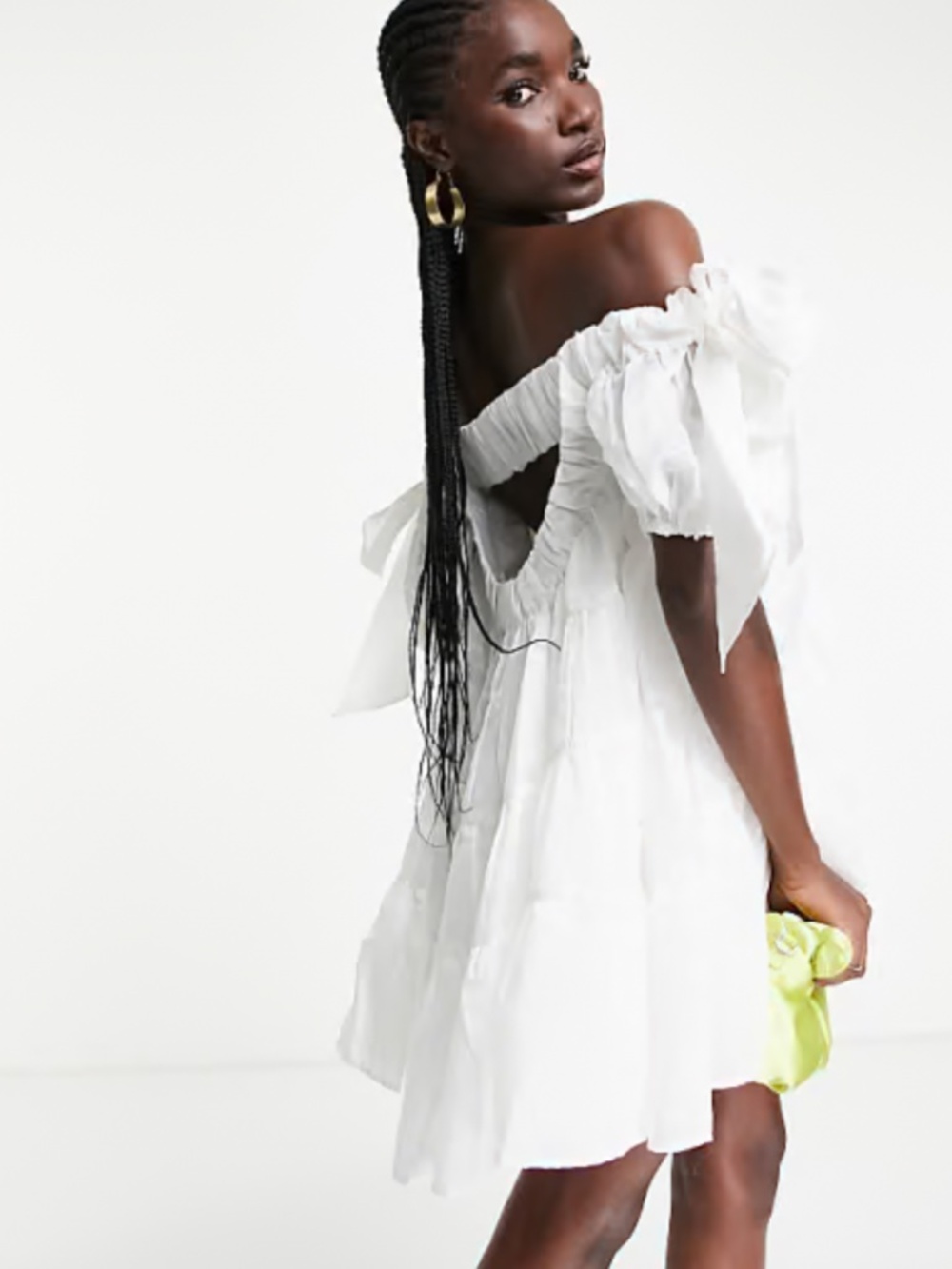 ASOS off shoulder babydoll dress